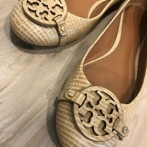 Tory Butch Snakeskin Ballet Flats